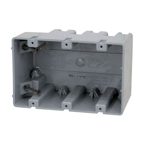 shallow electrical box 3 gang|3 gang adjustable electrical box.